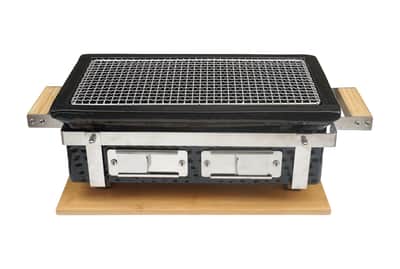 Longhorn Hibachi Ceramic Grill BBQ 15.5" — Wood & Charcoal